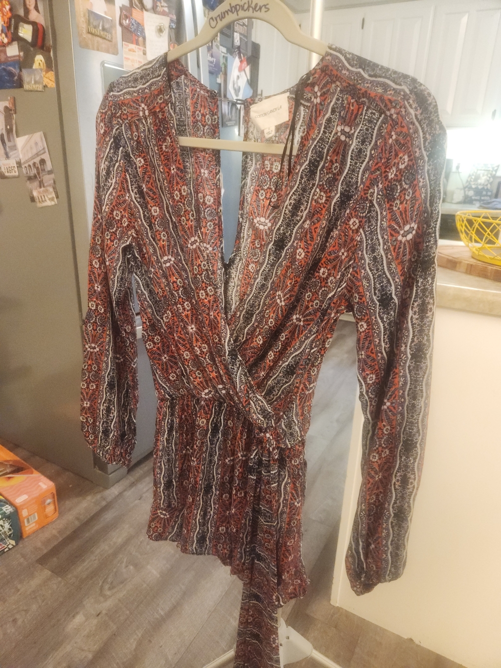 Cotton Candy Red Multi Printed Wrap Tunic